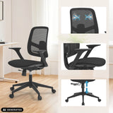 Home Office kontorsstol Malio i svart med nätrygg och höjdjusterbart underrede från hjh OFFICE (AI-genererad bild)