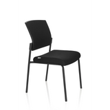 Svart Fyrbent stol K9 V PRO med vaddering på sits och ryggstöd från hjh OFFICE – 360-gradersvy (snett framifrån 60°)