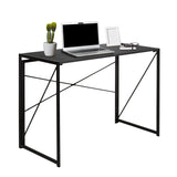 Hopfällbart skrivbord EASY UP MULTI i svart med måtten 100 × 50 cm och ett metallstativ med korsstag från hjh OFFICE