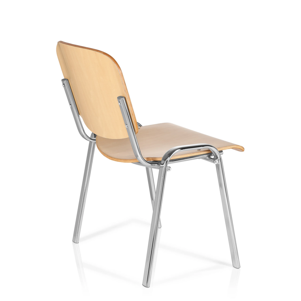 Fyrbent stol XT 600 C H i bok med kromställning från hjh OFFICE – 360-gradersvy (snett bakifrån 120°)