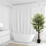 Grön konstgjorda växter FICUS i en svart kruka i badrummet från hjh OFFICE