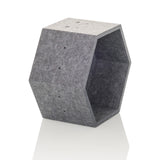 Grå sexkantig skärmvägg FLEXMIUT STORE S i filt från hjh OFFICE – 360-gradersvy (snett framifrån 60°)