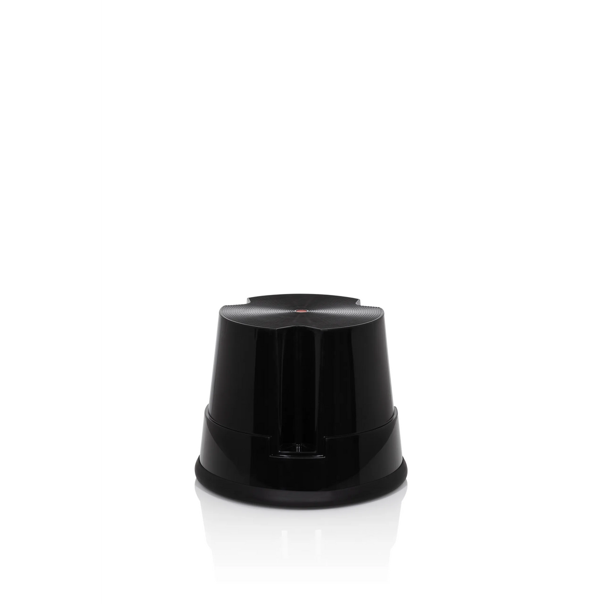 Svart stegpall TIO-S med halkfri yta från hjh OFFICE – 360-gradersvy (framifrån 0°)