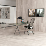 Hög kontorsstol FOUNTAINE PRO i svart med nätryggstöd och armstöd från hjh OFFICE