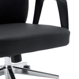 Sits och armstöd på Professionell chefsfåtölj VELVET ECO i svart med kromställning från hjh OFFICE