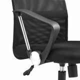 Armstöd med kromstag på PURE NET Home Office chefsfåtölj i svart från hjh OFFICE