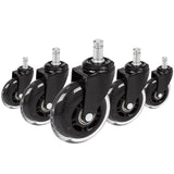 5x ROLO SKATE ST 11mm/75mm Hårda golv - Stol på hjul 