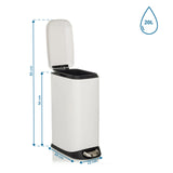 Måttskiss av papperskorg CLEAN SLIM med 20 l volym och en höjd på 85 cm från hjh OFFICE