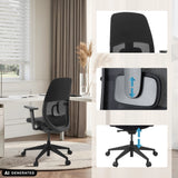 Höjdjusterbart svankstöd och gasfjäder på den professionella kontorsstolen Skandis från hjh OFFICE (AI-genererad bild)