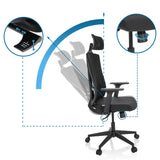 Justerbart ryggstöd och sitthöjd på Professionell kontorsstol KODIAK från hjh OFFICE