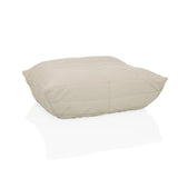 Beige Sittsäckar Sitzolo Podi med ribbat tygöverdrag från hjh LIVING – 360-gradersvy (framifrån 15°)