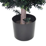 Svart kruka med stam och gröna blad på de Konstgjorda växter BUXUS från hjh OFFICE