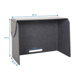Måttritning av Bordsskärmvägg FLEXMIUT FOLD med 80 × 60 cm från hjh OFFICE