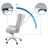Verstellbare Rückenlehne mit Neigung bis 90 Grad des Homeoffice-Bürostuhls SARANTO PLUS von hjh OFFICE