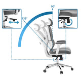 Justerbart ryggstöd på Professionell kontorsstol Ergomy WF 2 med lutningsvinkel från 90° till 135° från hjh OFFICE