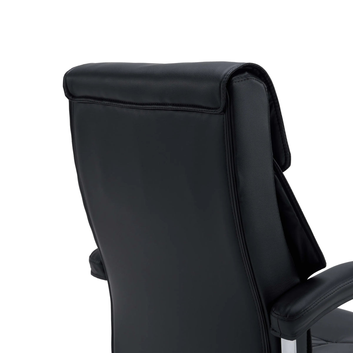 Baksidan av ryggstödet på Relax Prestio Home Office kontorsstol i svart från MyBuero