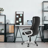 Svart Home Office kontorsstol RELAX CL150 med vit underrede och armstöd från MyBuero