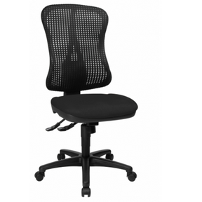 Schwarzer Profi-Bürostuhl HJH SOLUTION BASIC mit Netzrückenlehne und Rollenkreuz von Topstar
