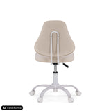 Baksida av Lumikid snurrstol för barn i beige med vitt underrede och hjul från hjh OFFICE (AI-genererad bild)