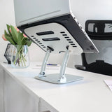 Silverfärgat stativ till Underlägg för bärbar dator LAPTOP STAND från hjh OFFICE