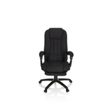 Svart Home Office chefsfåtölj RELAX CL190 med armstöd och femhjulig fotkorsbas från MyBuero – 360-gradersvy (framifrån 0°)