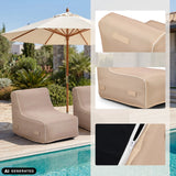 Beige Uppblåsbar Soffa Sitzolo Air med detaljer av handtag och dragkedja från hjh LIVING (AI-genererad bild)