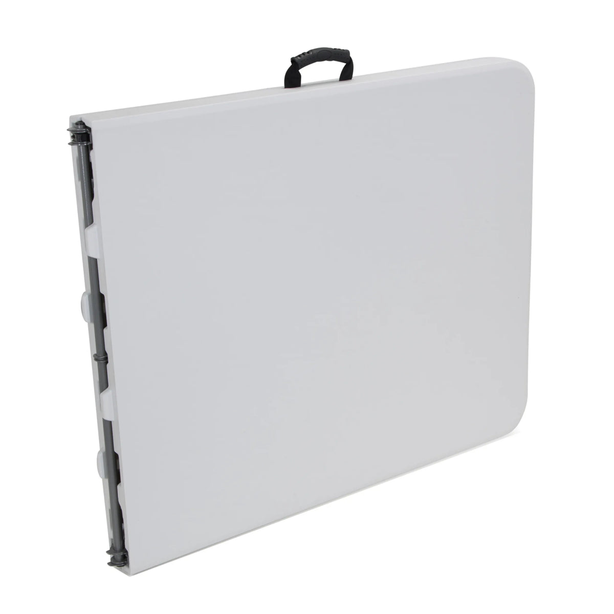 Ihopfällt hopfällbart bord EASY UP MULTI II i vitt med måtten 152 x 70 cm och bärhandtag från hjh OFFICE