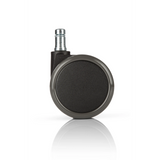 Svarta hjul 5x ROLO 11mm/65mm för hårda golv med metallstift från hjh OFFICE – 360-gradersvy (bakifrån 180°)