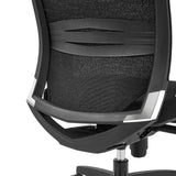 Baksidan av nätryggstödet på Professionell kontorsstol PORTO MAX HIGH I i svart från hjh OFFICE