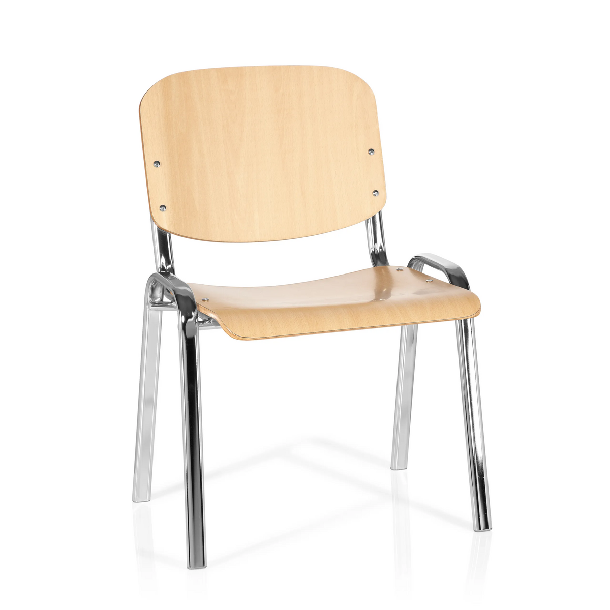 Fyrbent stol XT 600 C H i bok med kromställning från hjh OFFICE – 360-gradersvy (framifrån 20°)