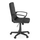 Svart Home Office kontorsstol STAR-TEC CL300 med armstöd och femhjulig stjärnfot från MyBuero – 360-gradersvy (sidoprofil 80°)