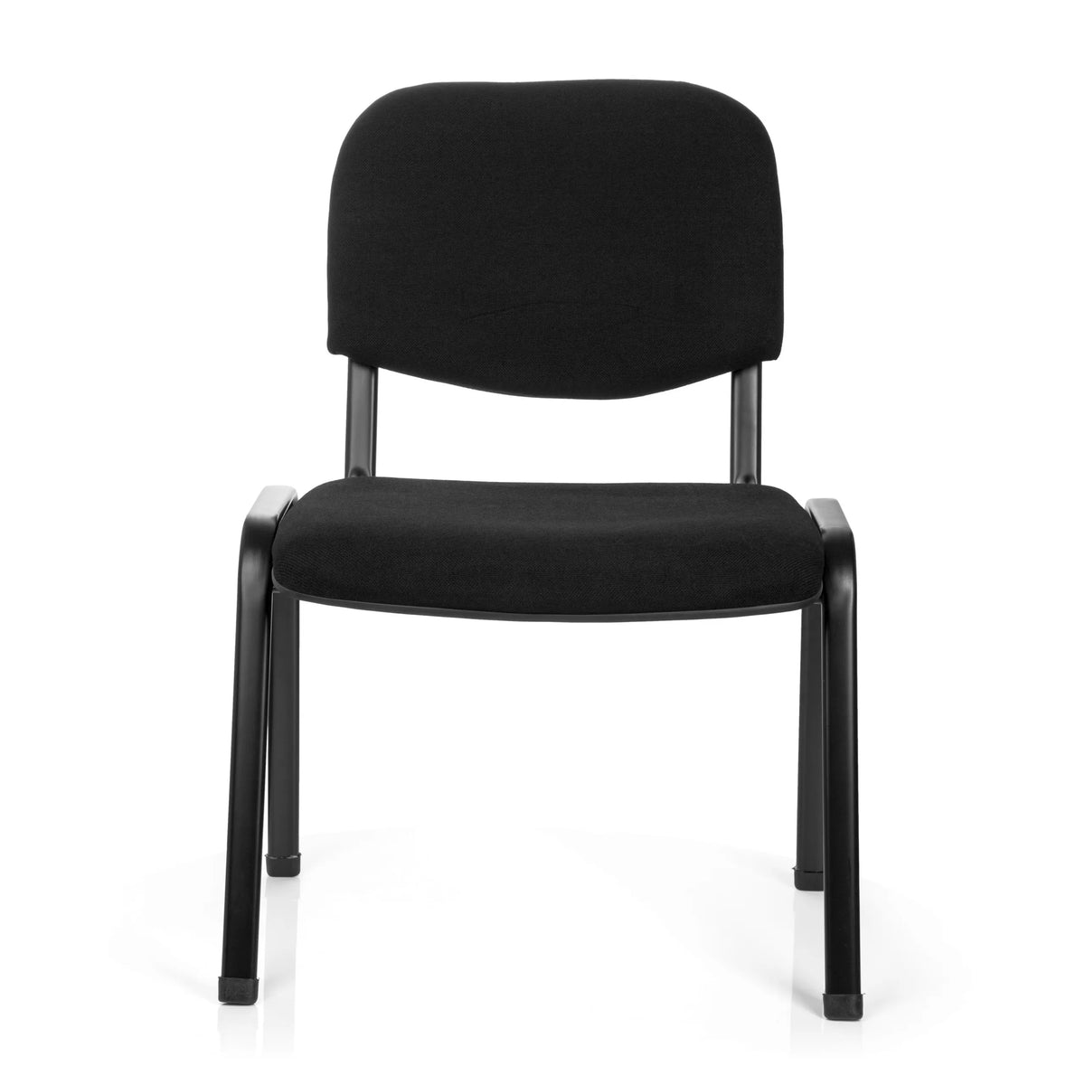 Svart Fyrbent stol XT 600 XL med stoppning i sits och ryggstöd från hjh OFFICE – 360-gradersvy (framifrån 0°)