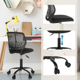 Snurrstol för barn KID QB i svart med höjdjusterbar gasfjäder och hjul för hemmakontoret från hjh OFFICE