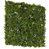 Grön Växtmatta MORE GREEN I med ormbunksblad och små vita blommor från hjh OFFICE – 360-gradersvy (snett bakifrån 120°)