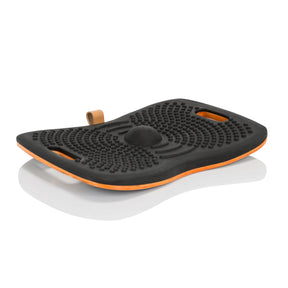 Svart Balansbräda ACTIV med noppstruktur och orange kant från hjh OFFICE