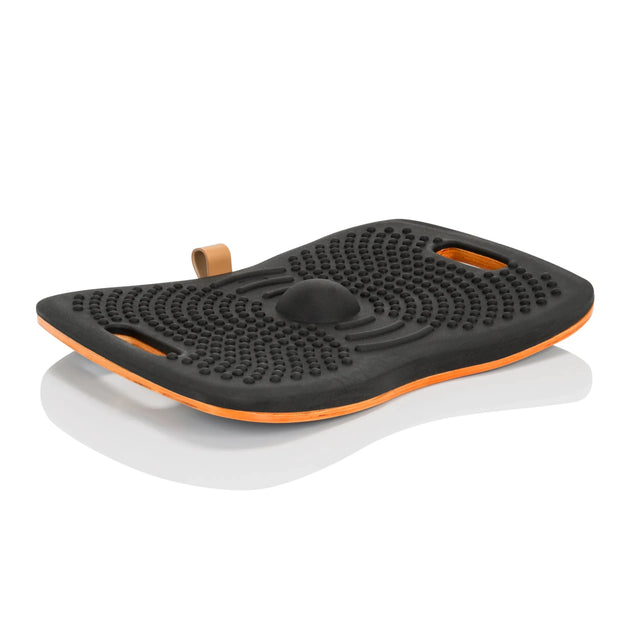 Svart Balansbräda ACTIV med noppstruktur och orange kant från hjh OFFICE