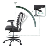 Vippmekanism med 90° justering och spak på ERGO LINE II WORK bardiskstolen från hjh OFFICE