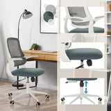 Home Office kontorsstol MIKO W ECO i grått med nätrygg, justerbar sitthöjd och hjul från hjh OFFICE