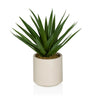 Konstgjorda växter Agave med gröna spetsiga blad i en beige kruka från hjh OFFICE