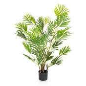 Grön Konstgjorda växter ARECA I med solfjäderformade blad i en svart kruka från hjh OFFICE