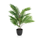 Konstgjorda växter ARECA med gröna palmblad i en svart kruka från hjh OFFICE