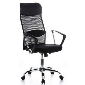 Svart Home Office chefsfåtölj ARIA HIGH med nätryggstöd och armstöd från hjh OFFICE