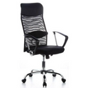Svart Home Office chefsfåtölj ARIA HIGH med nätryggstöd och armstöd från hjh OFFICE