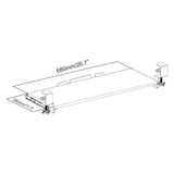 Teknisk ritning av Tangentbordsbricka VM-KB med 680 × 280 mm från hjh OFFICE