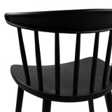 Ryggstöd med vertikala spjälor på Matstol ARTIFO RIB i svart från hjh LIVING