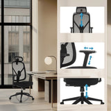 Justerbart nackstöd, sitthöjd och gasfjäder på Professionell kontorsstol RALOO ECO från hjh OFFICE