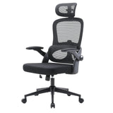 Svart Professionell kontorsstol MC102C-M101 med nätryggstöd, nackstöd och armstöd från Sihoo