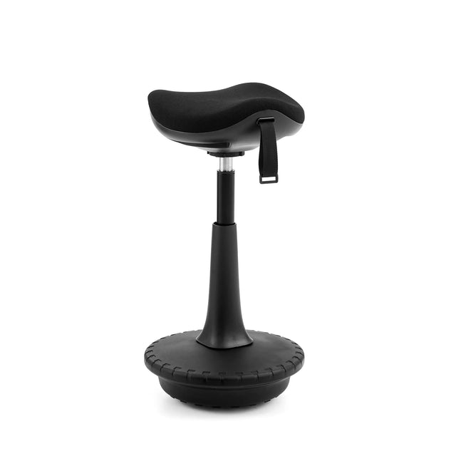 Svart ståstol Balance Sit Ergo med vadderad sits och rund fot från hjh OFFICE