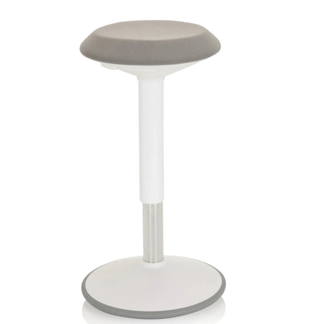 Ståstol BALANCE SIT III W i vitt och grått med vadderad sits och rund fot från hjh OFFICE