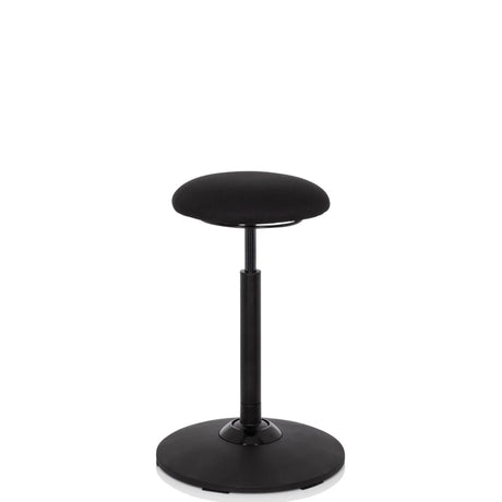 Svart ståstol BALANCE SIT med rund sittdyna och ett stabilt fotstöd från hjh OFFICE